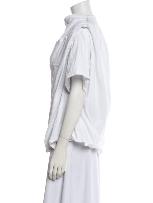 Y/Project Mock Neck Short Sleeve Button-Up Top