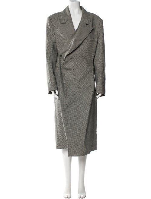 Y/Project Wool Plaid Print Peacoat