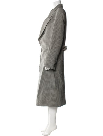 Y/Project Wool Plaid Print Peacoat