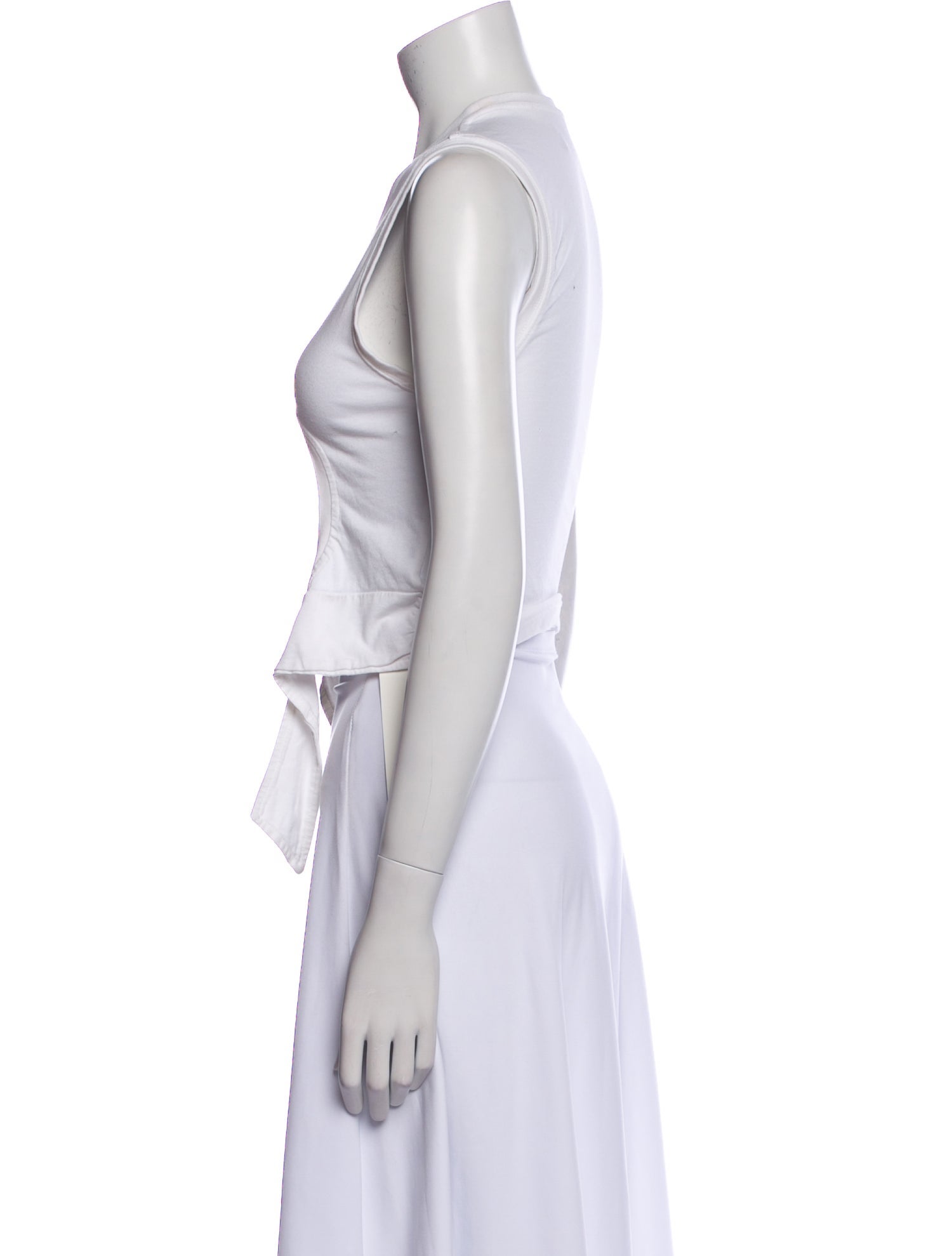 Y/Project Crew Neck Sleeveless Crop Top