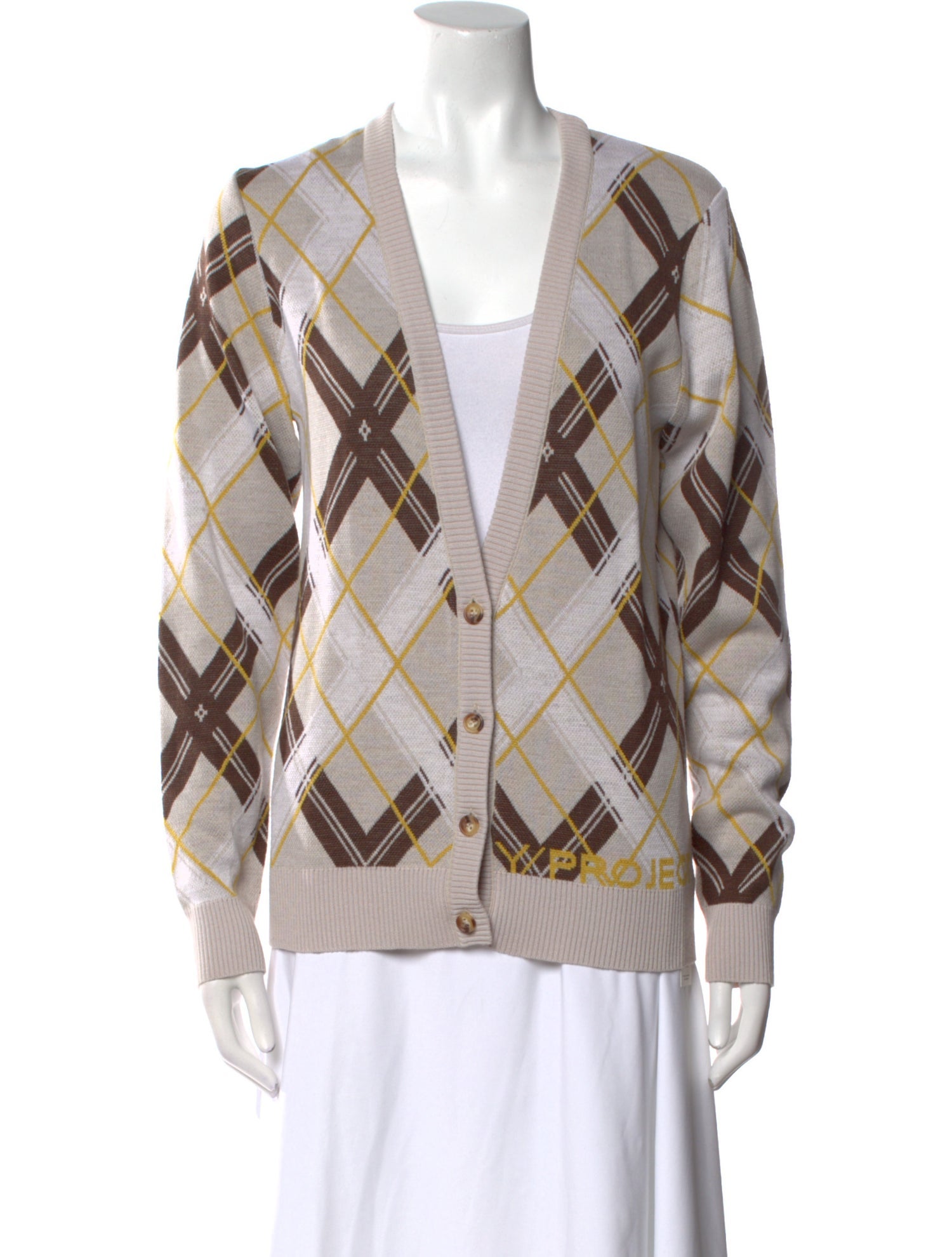 Y/Project Printed V-Neck Sweater