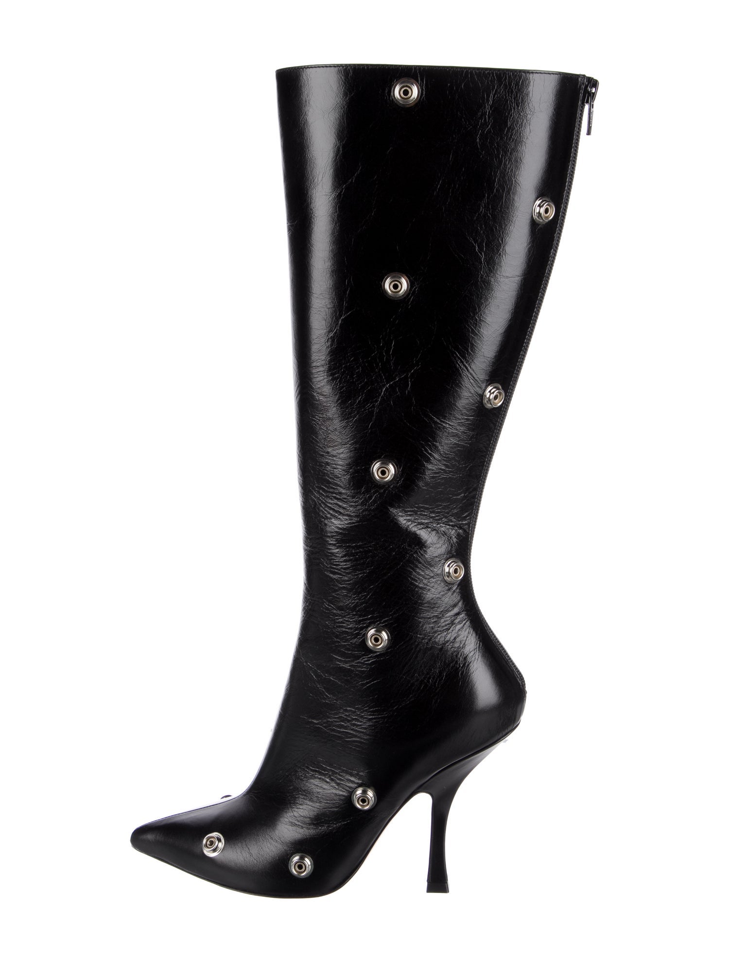 Y/Project Leather Leather Trim Embellishment Boots w/ Tags