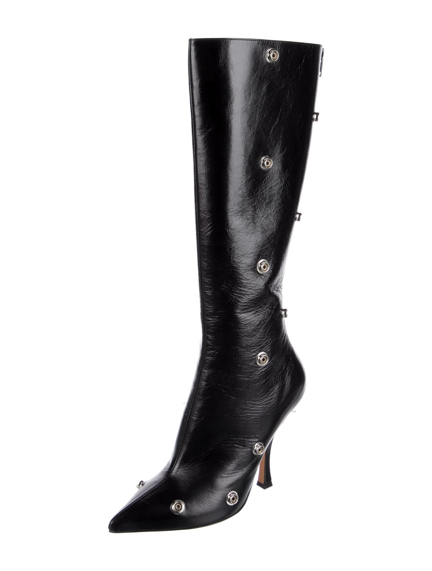 Y/Project Leather Leather Trim Embellishment Boots w/ Tags