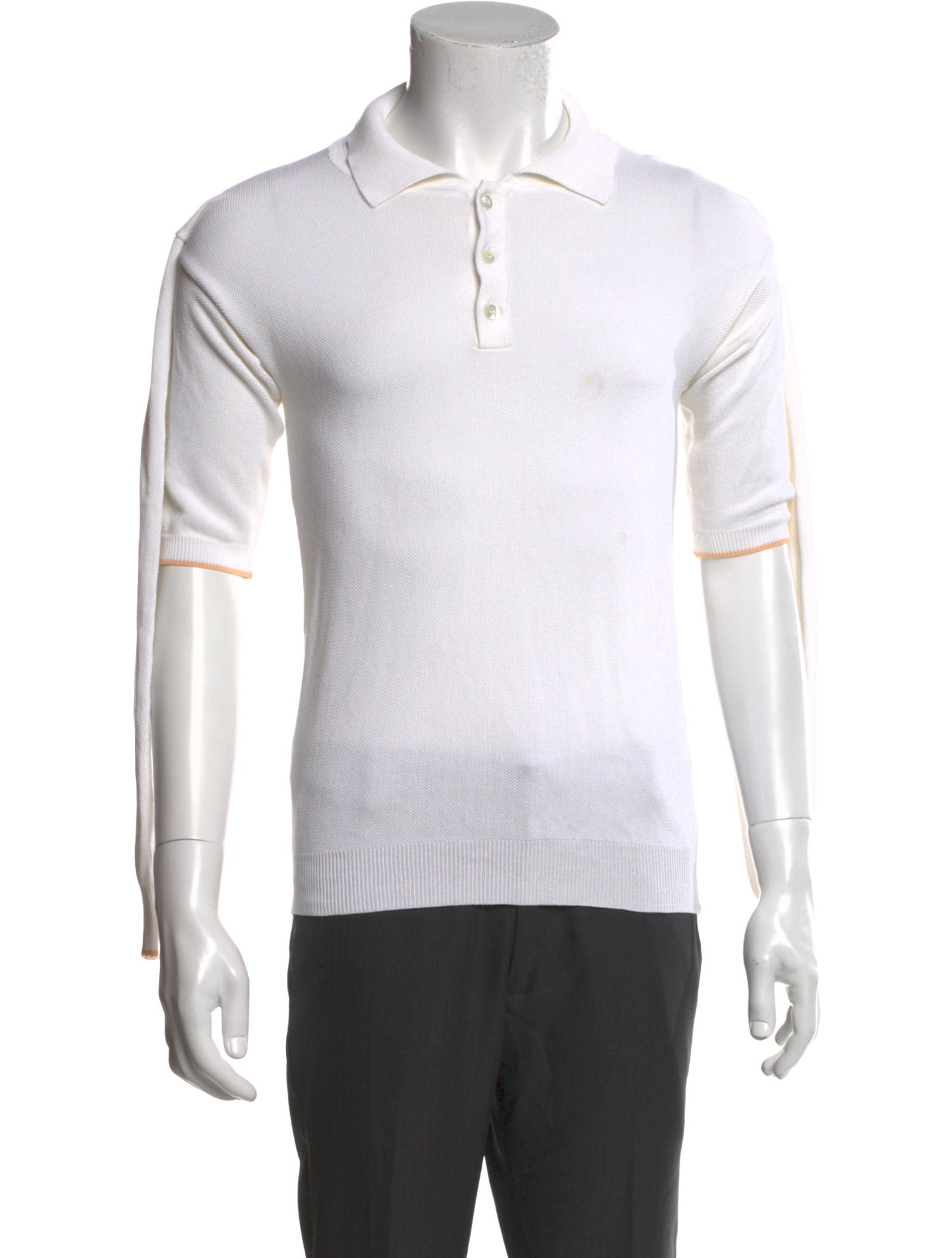 Y/Project Mock Neck Short Sleeve Polo Sweater