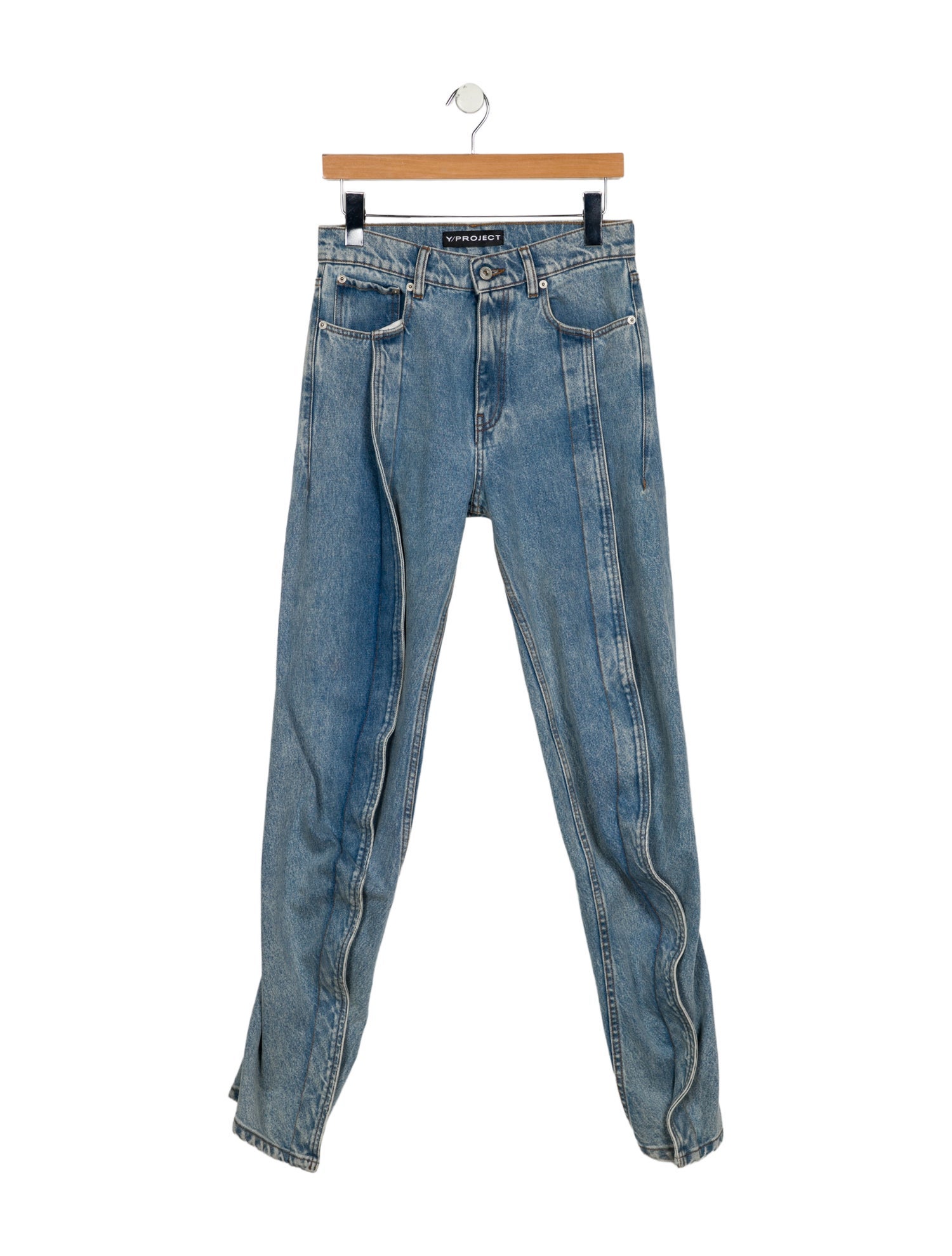 Y/Project High-Rise Straight Leg Jeans