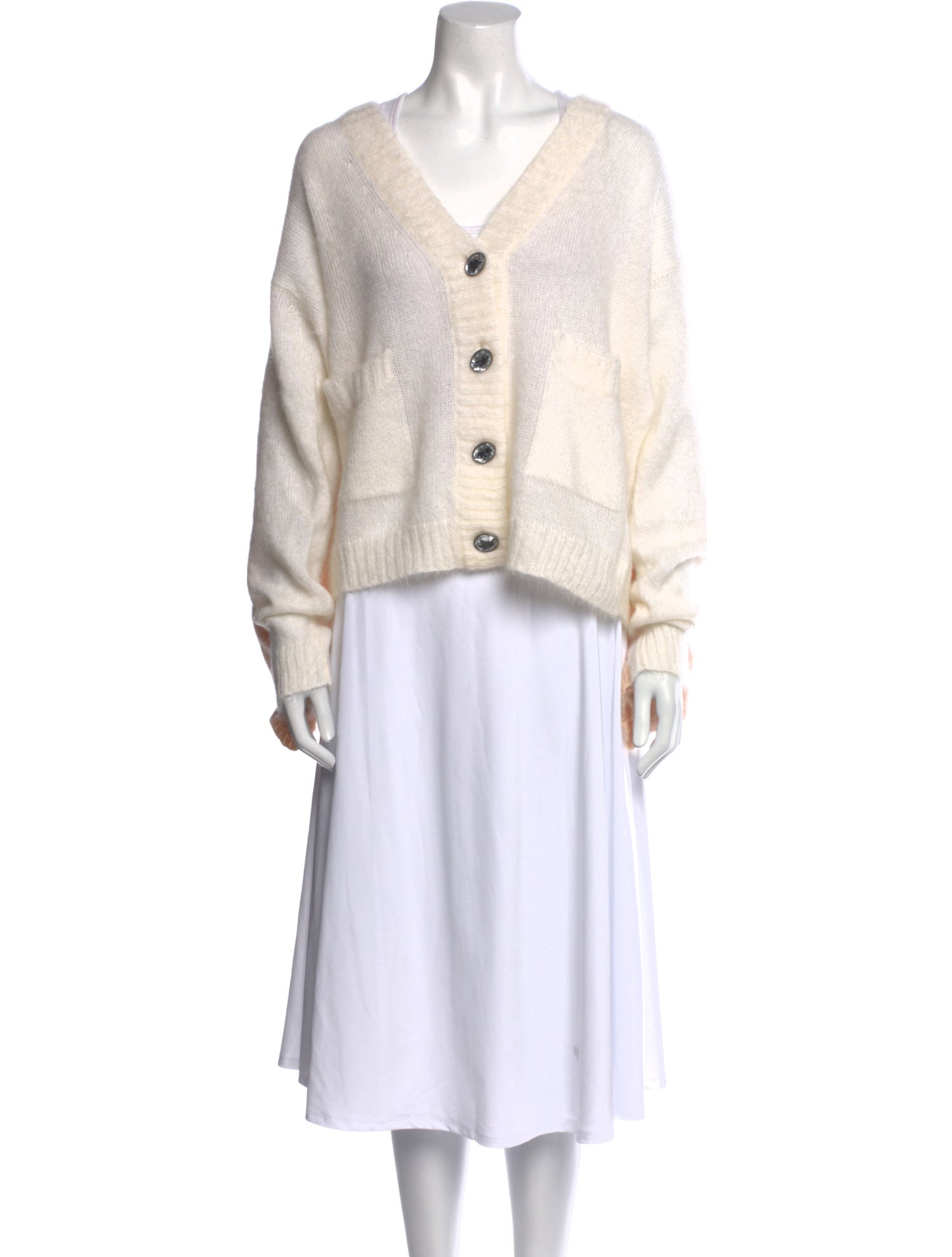 Y/Project Kid Mohair V-Neck Sweater