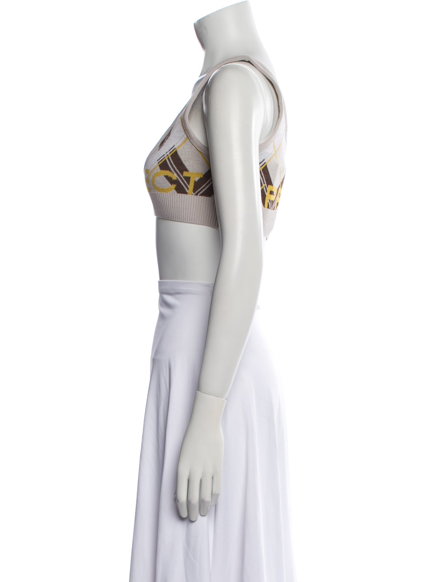 Y/Project Merino Wool Printed Crop Top w/ Tags