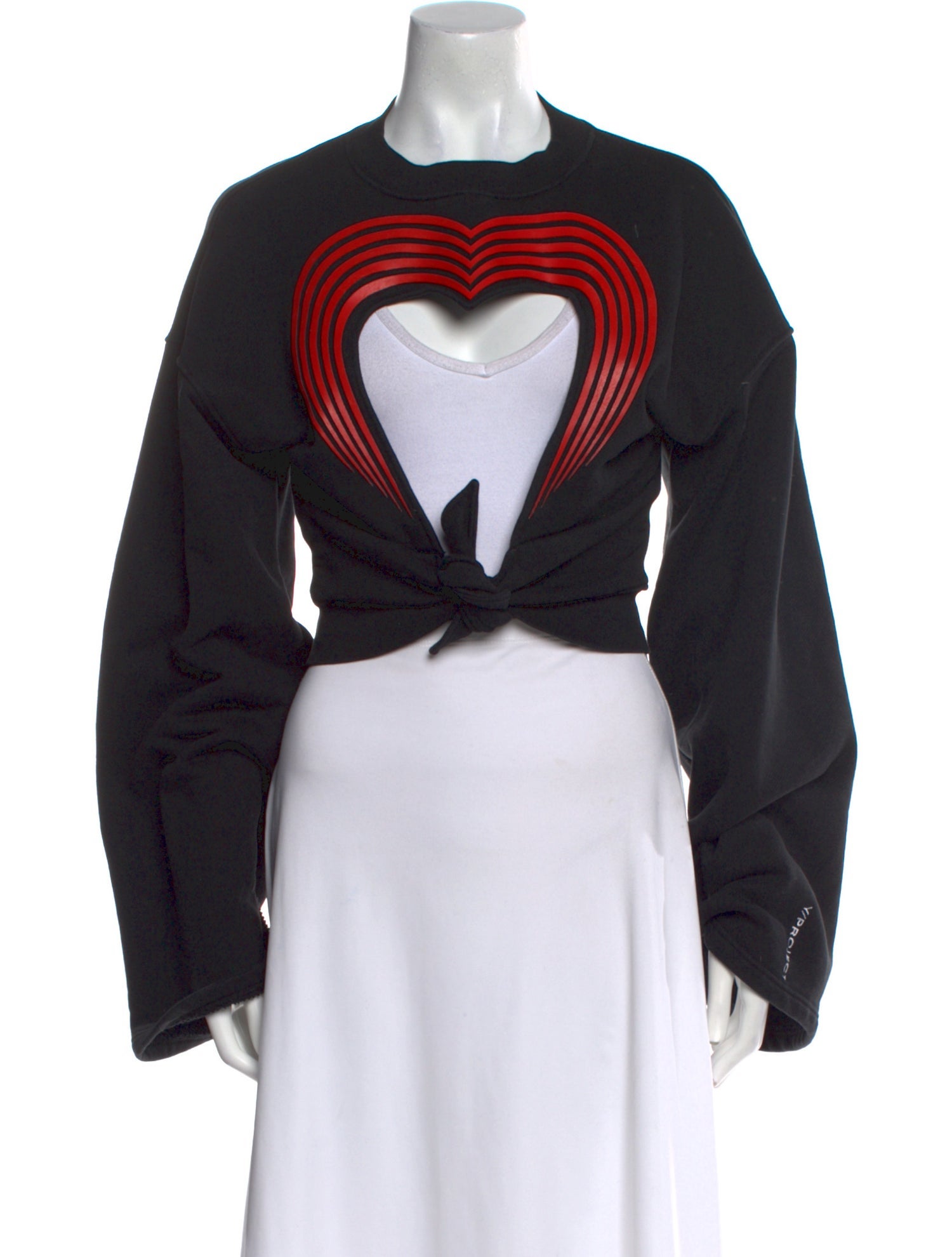 Y/Project Graphic Print Crew Neck Crop Top