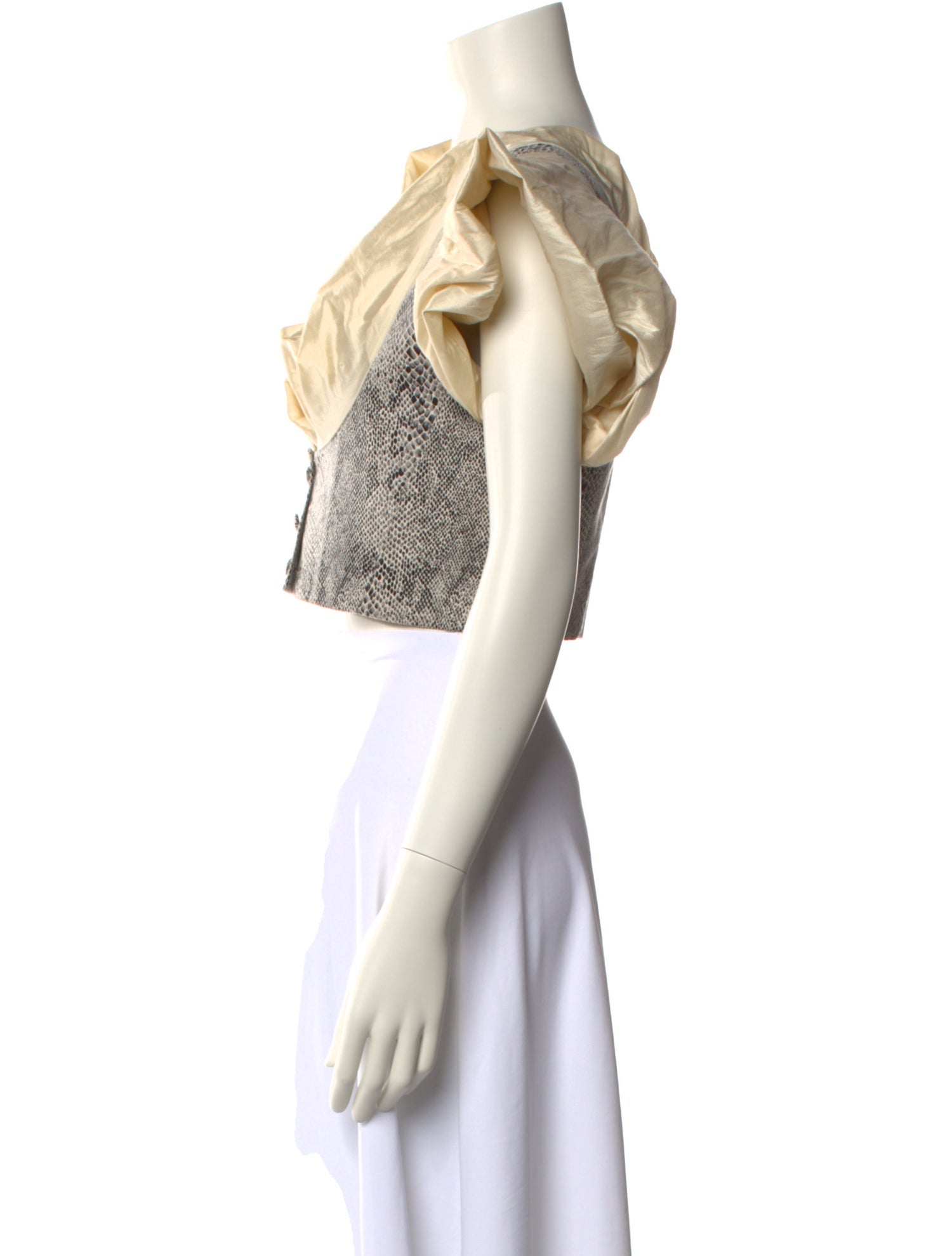 Y/Project V-Neck Short Sleeve Crop Top