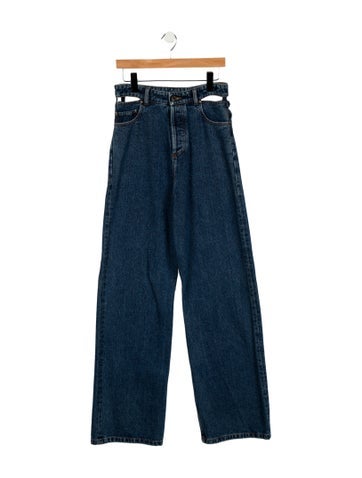 Pre-owned Y/project High-rise Wide Leg Jeans In Blue