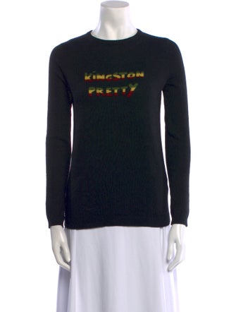 Bella Freud Wool Graphic Print Sweater