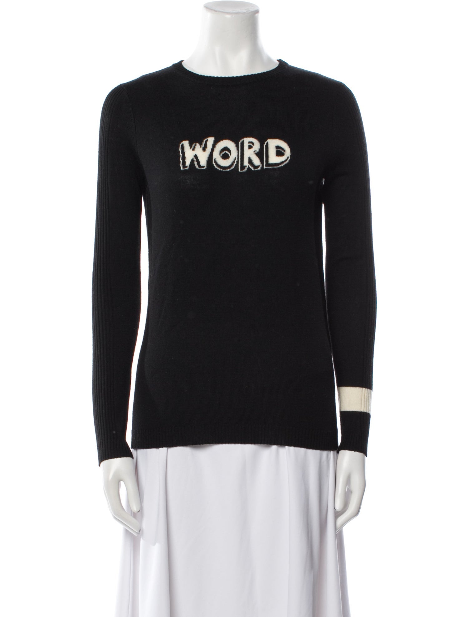 Bella Freud Wool Graphic Print Sweater