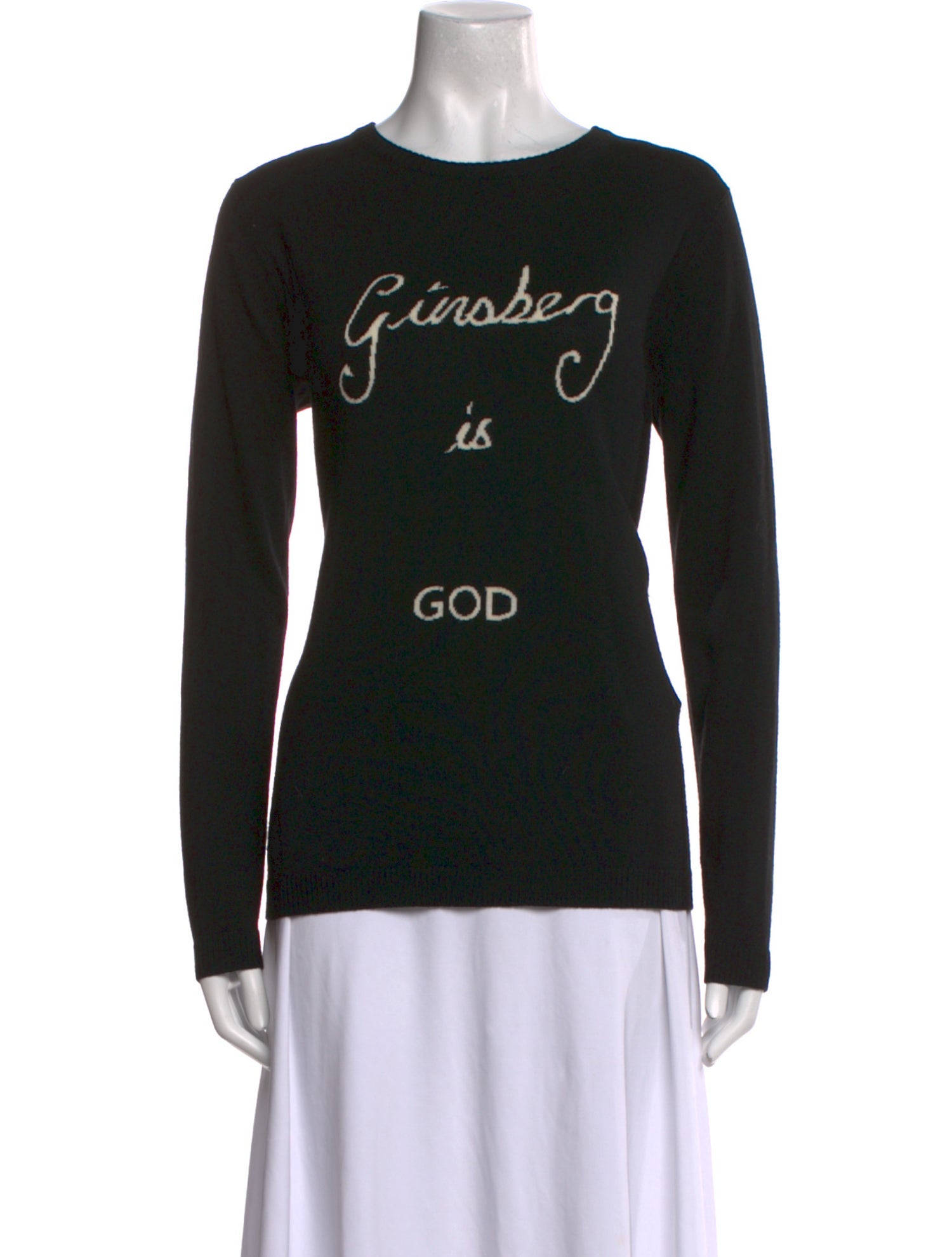 Bella Freud Wool Graphic Print Sweater