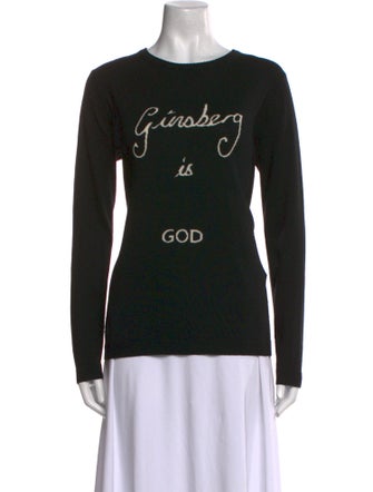 Bella Freud Wool Graphic Print Sweater