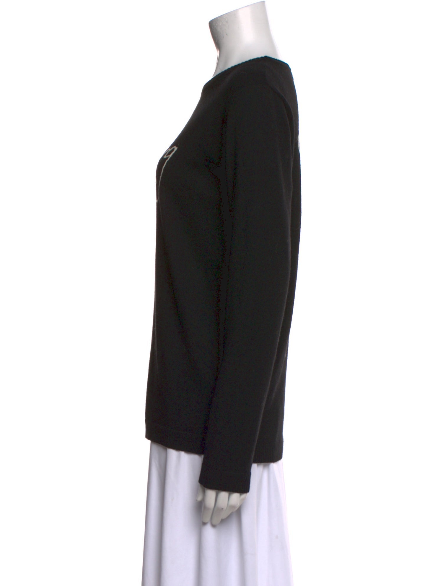 Bella Freud Wool Graphic Print Sweater