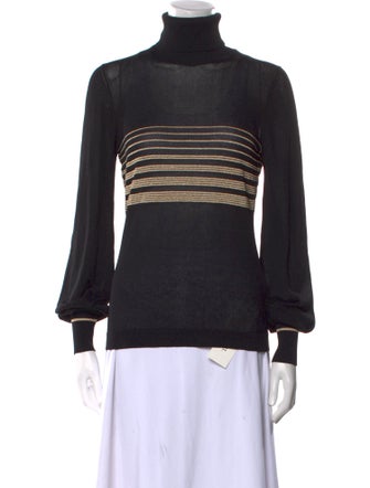 Bella Freud Striped Turtleneck Sweater