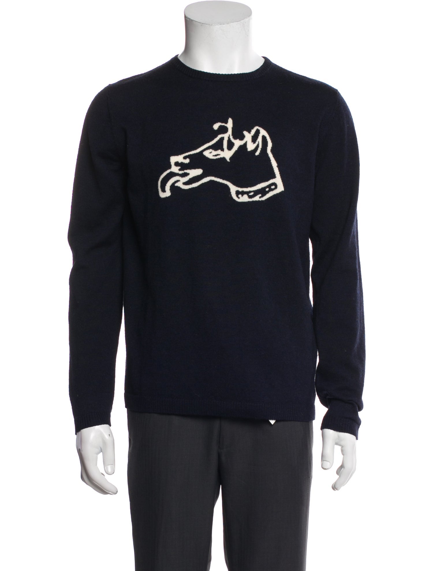 Bella Freud Wool Graphic Print Pullover