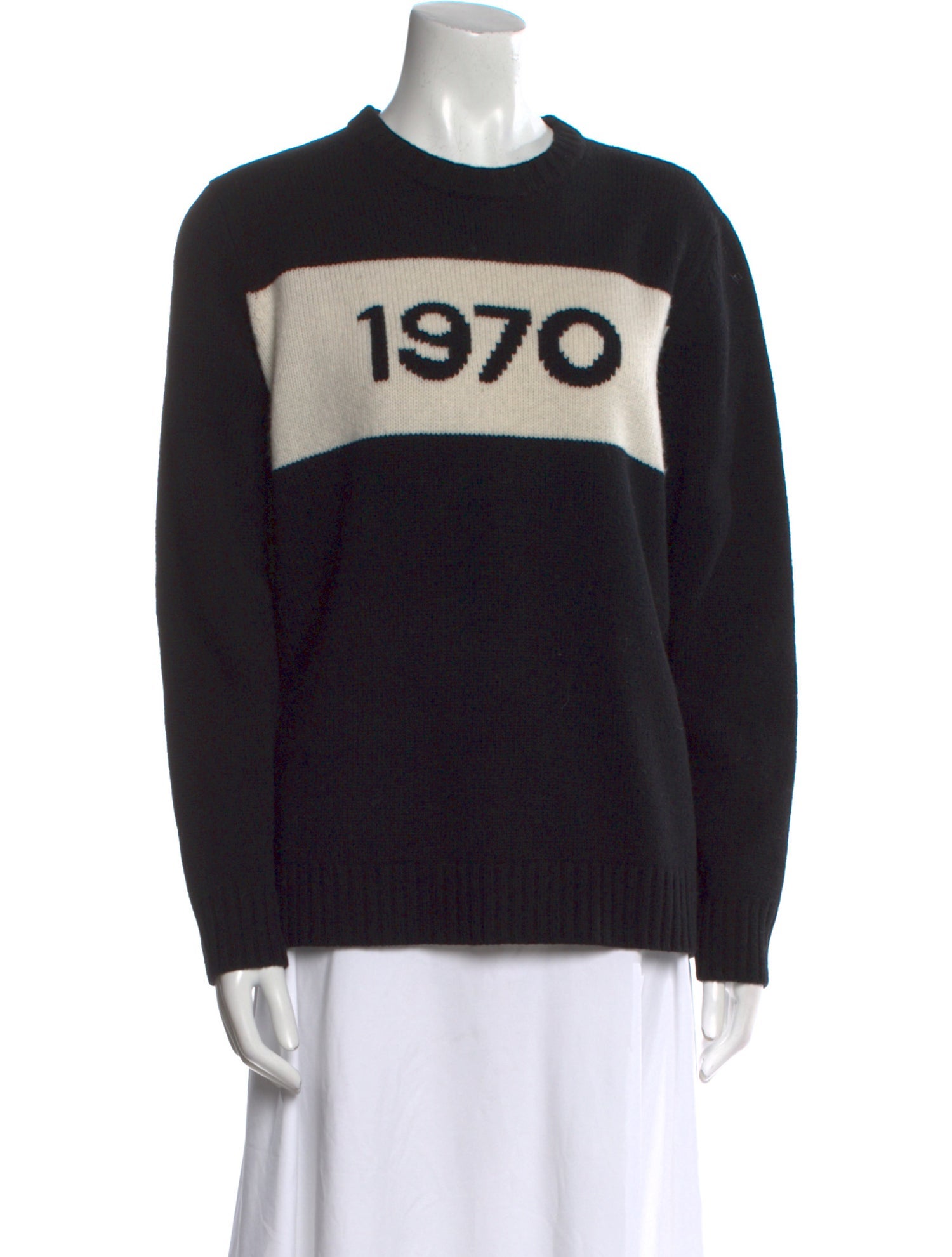 Bella Freud Merino Wool Graphic Print Sweater