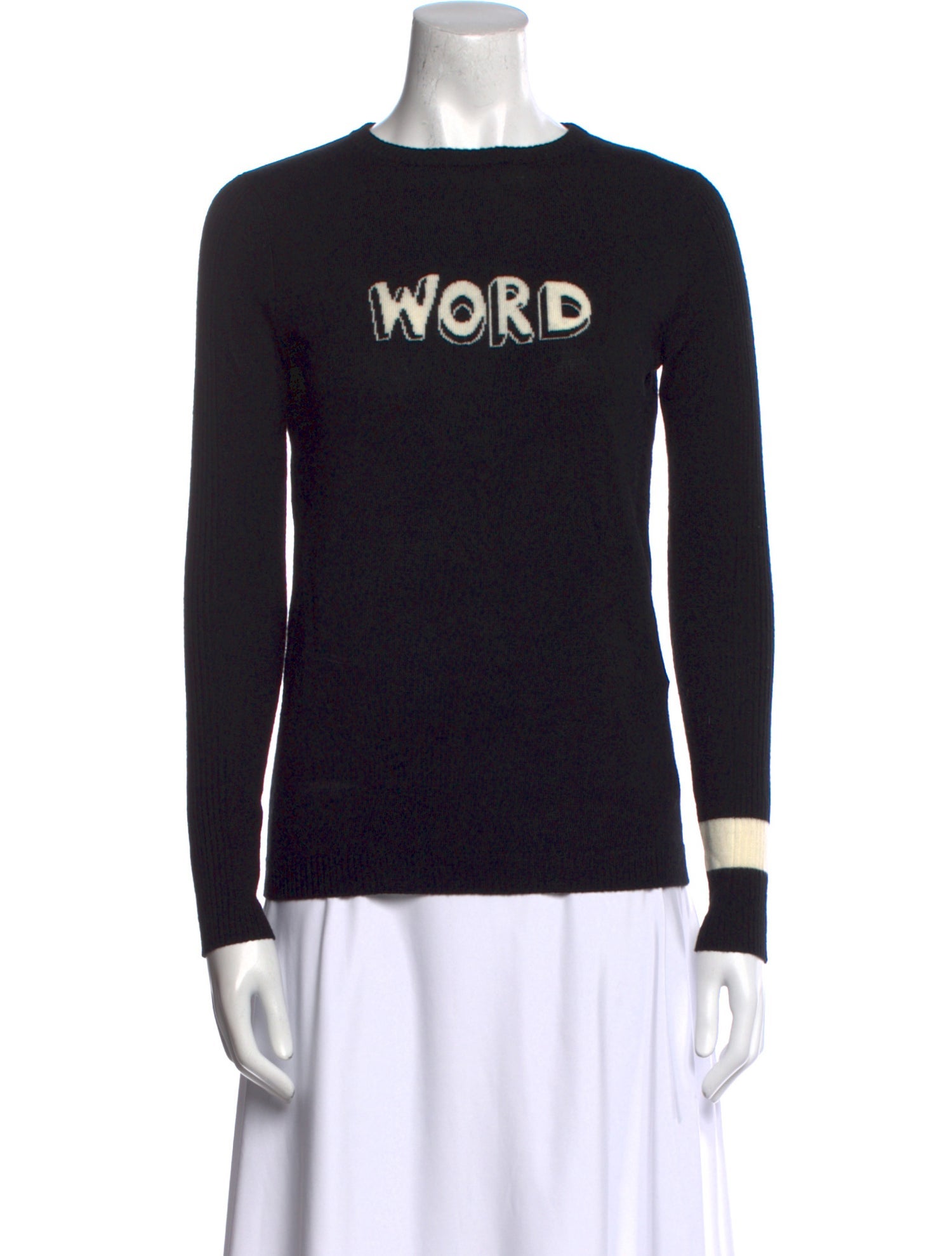 Bella Freud Wool Graphic Print Sweater