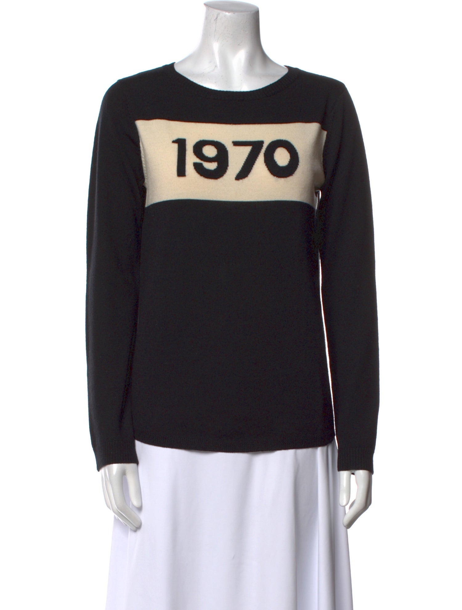 Bella Freud Wool Graphic Print Sweater