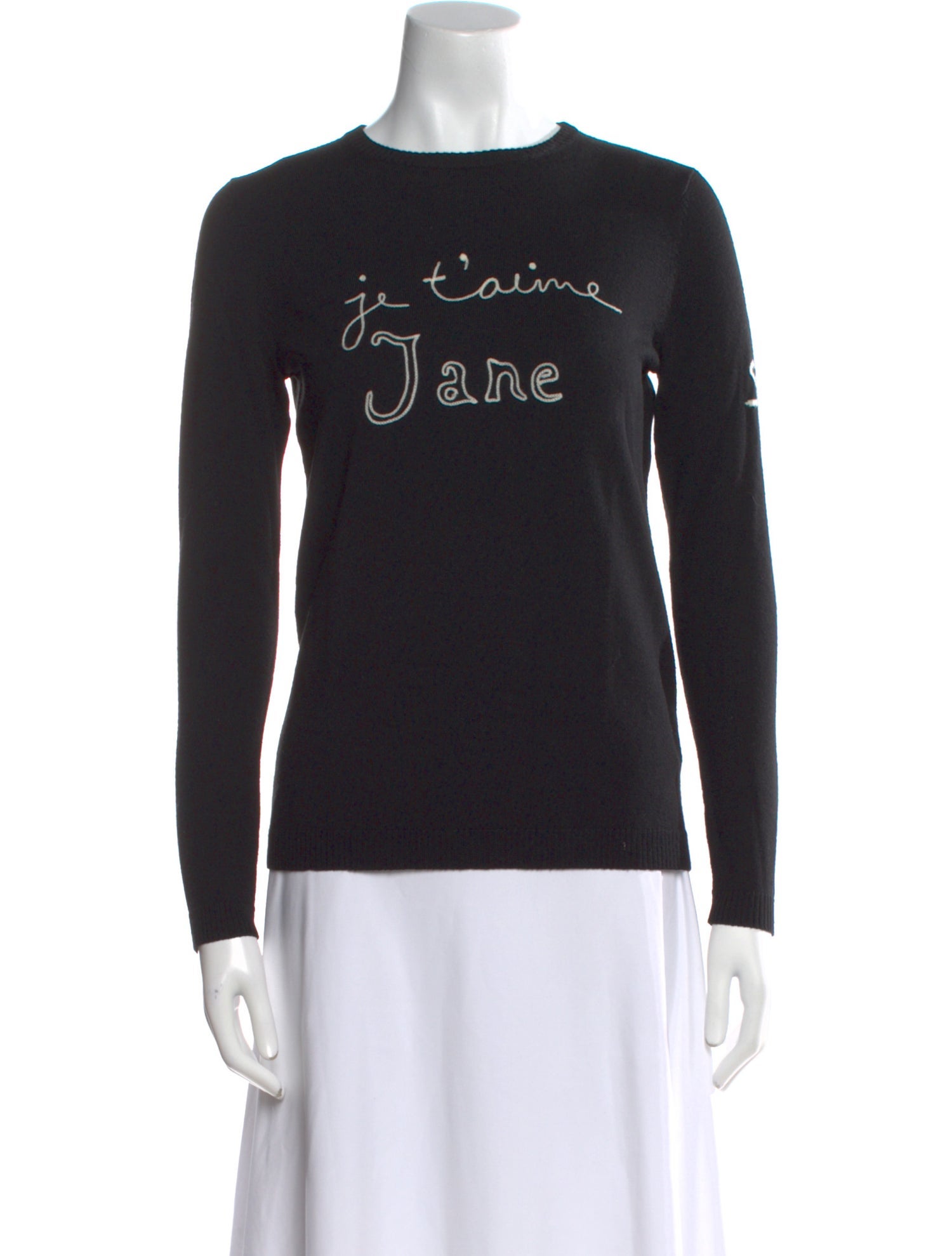 Bella Freud Wool Graphic Print Sweater