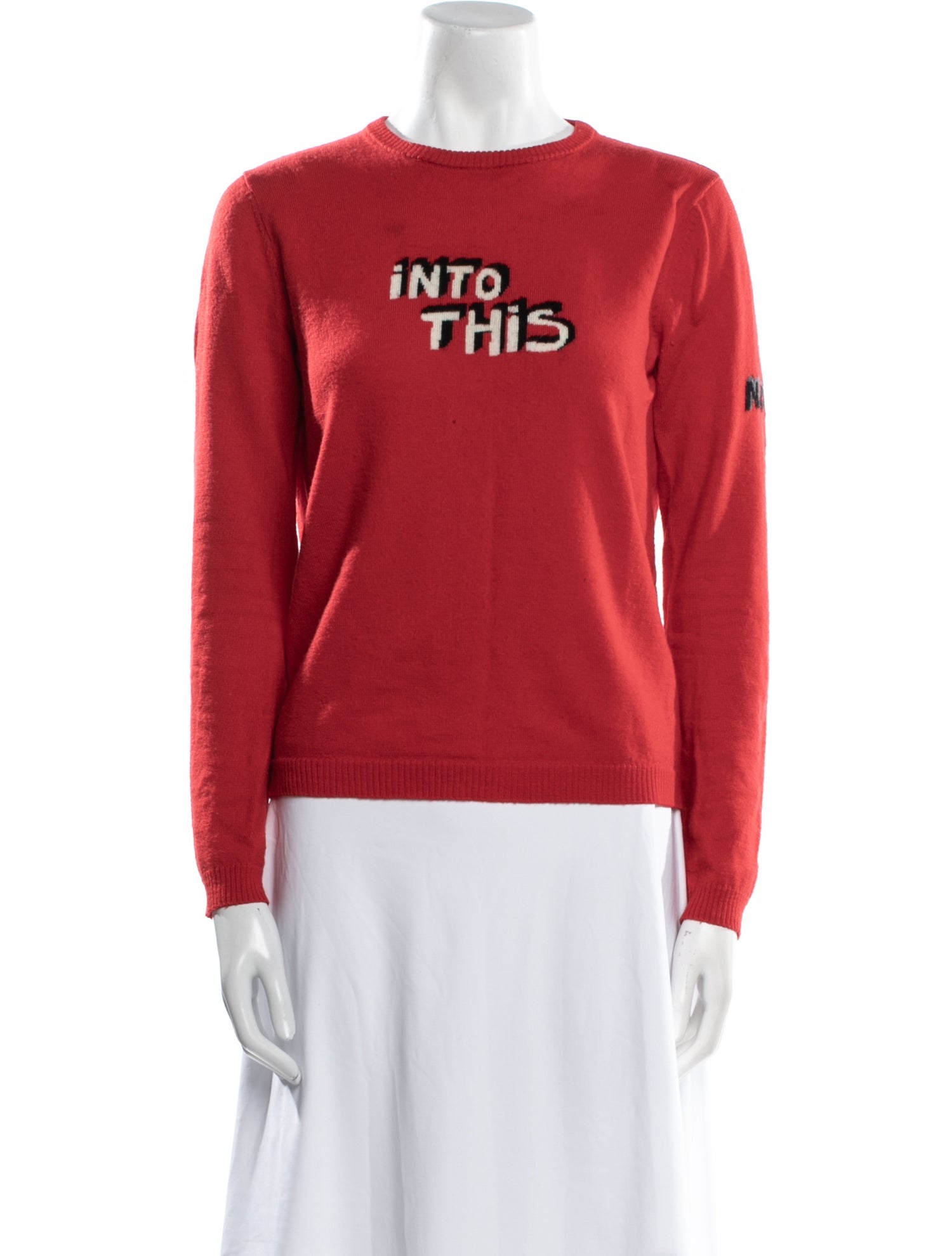 Bella Freud Wool Graphic Print Sweater