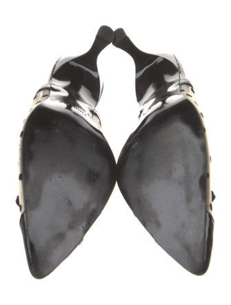 Yuul Yie Mesh Bow Accents Slingback Pumps