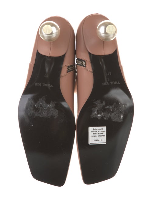 Yuul Yie Faux Pearl Accents Leather Boots