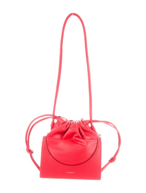yuzefi Leather Bucket Bag Red