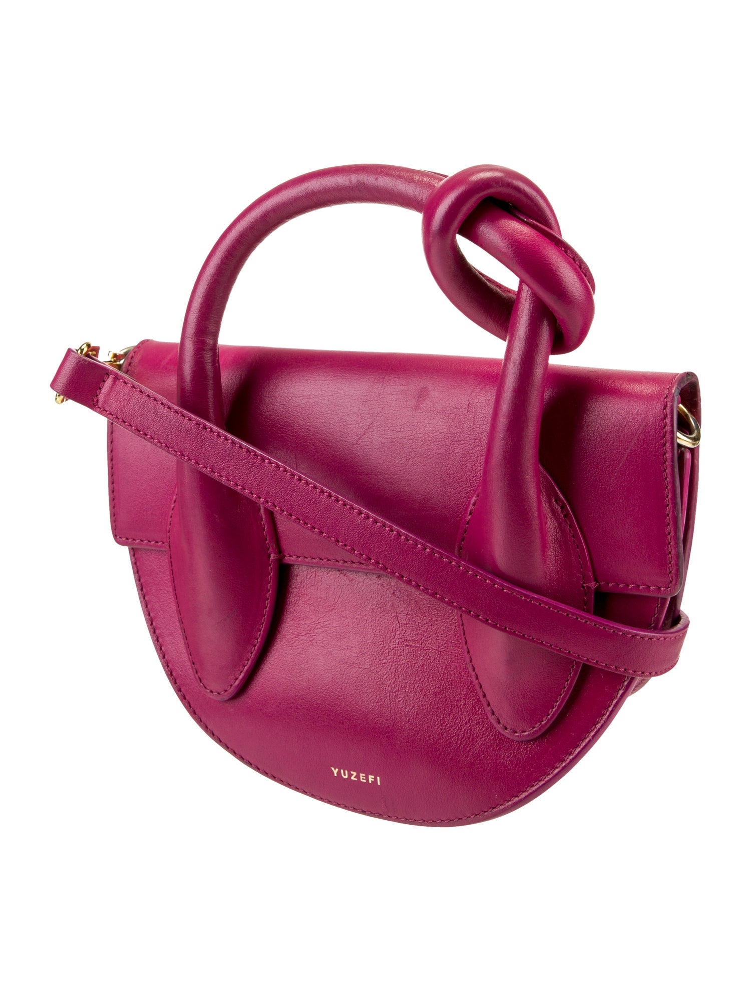 yuzefi Leather Top Handle Bag