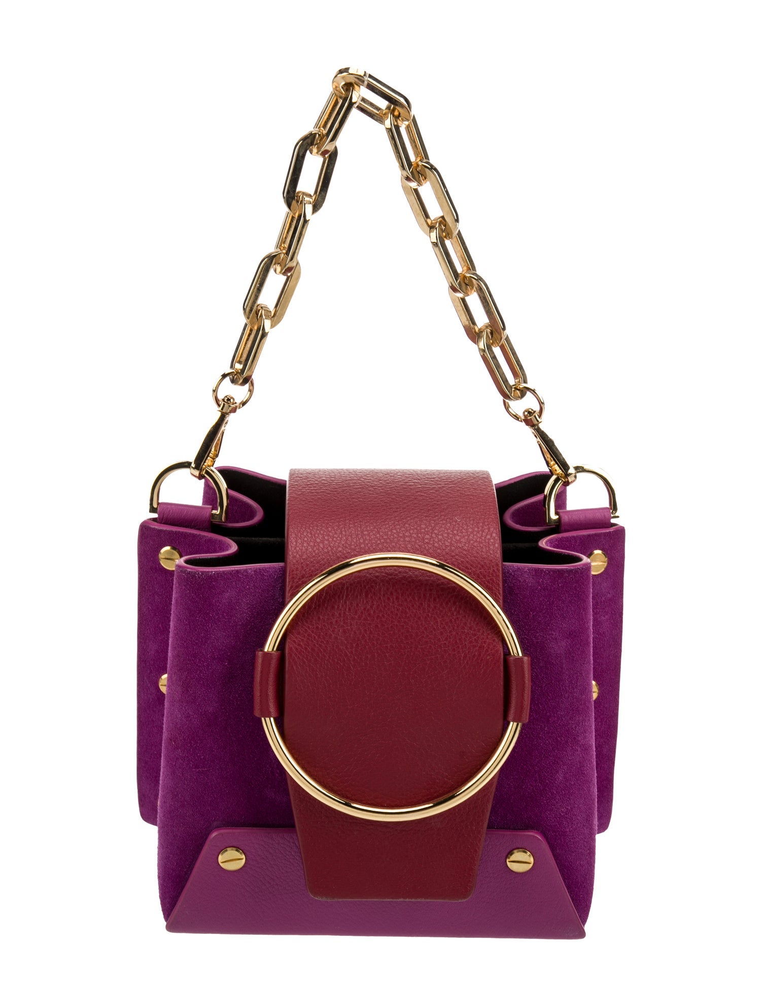 yuzefi Suede Top Handle Bag