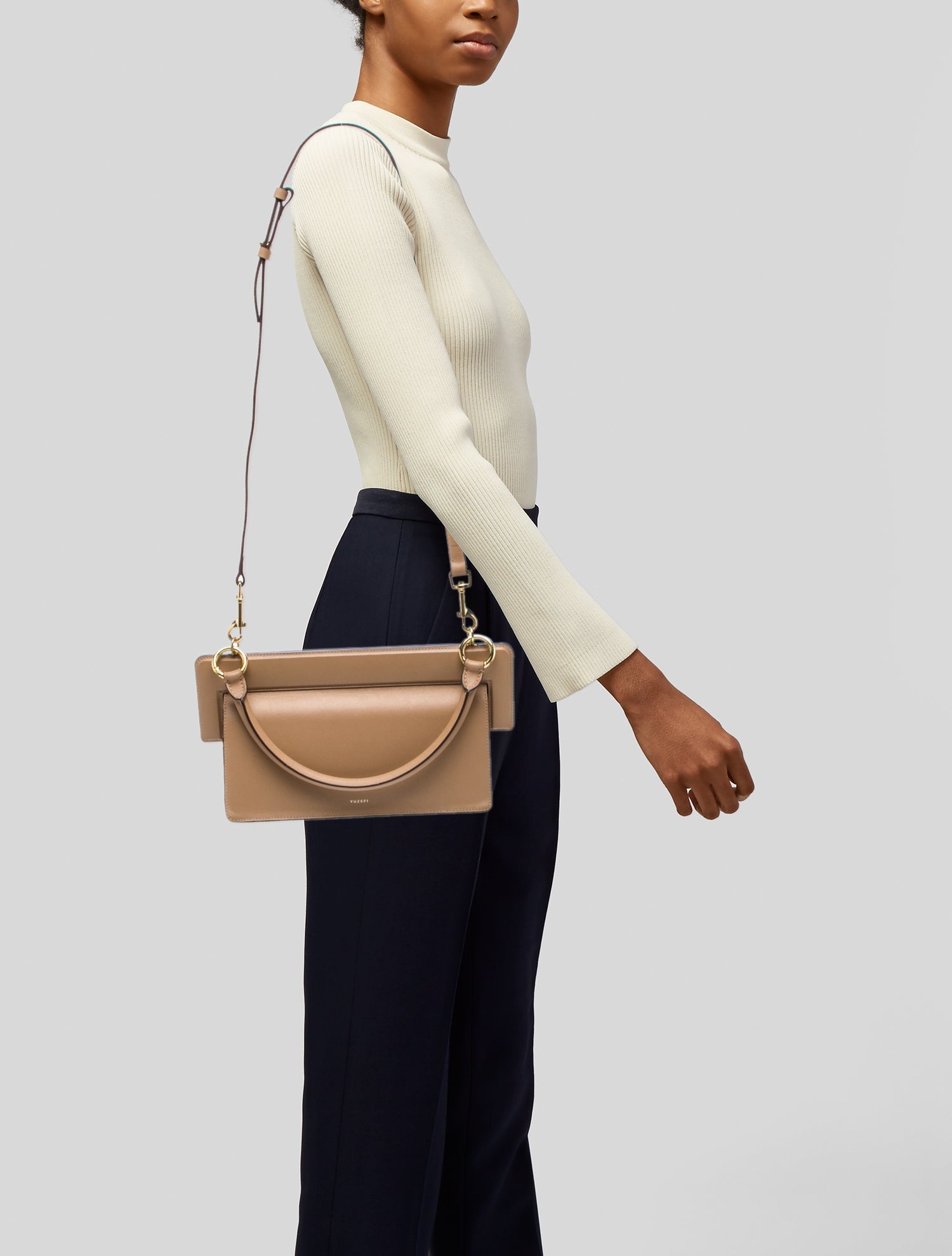 yuzefi Leather Top Handle Bag