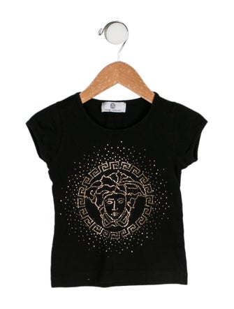 Young Versace Toddler Girls' Embellished Short-Sleeve T-Shirt