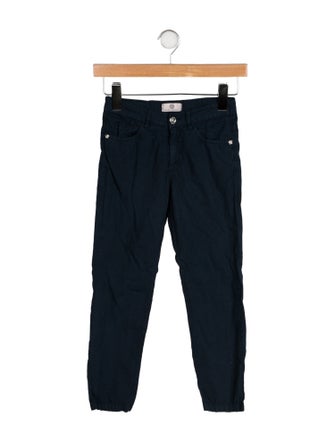 Young Versace Solid Flat Front Pants