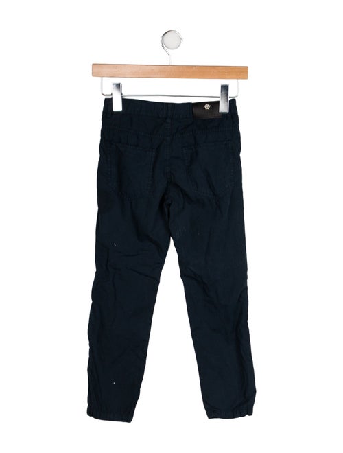 Young Versace Solid Flat Front Pants