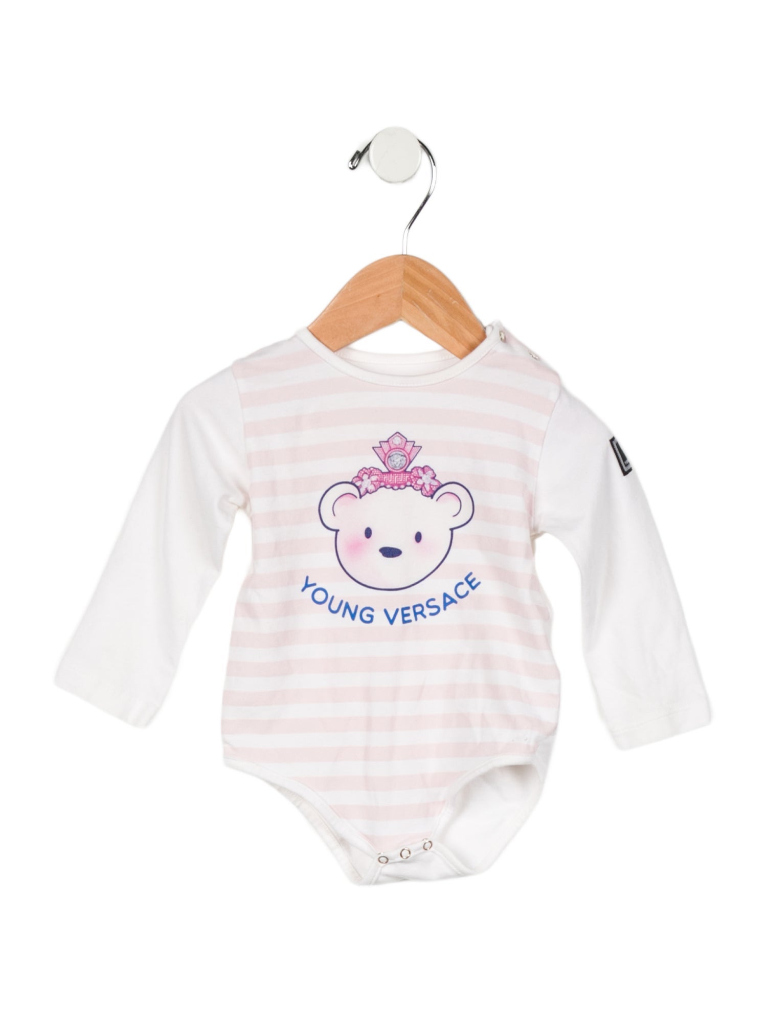 Young Versace Infant Girls' Printed Long-Sleeve Bodysuit