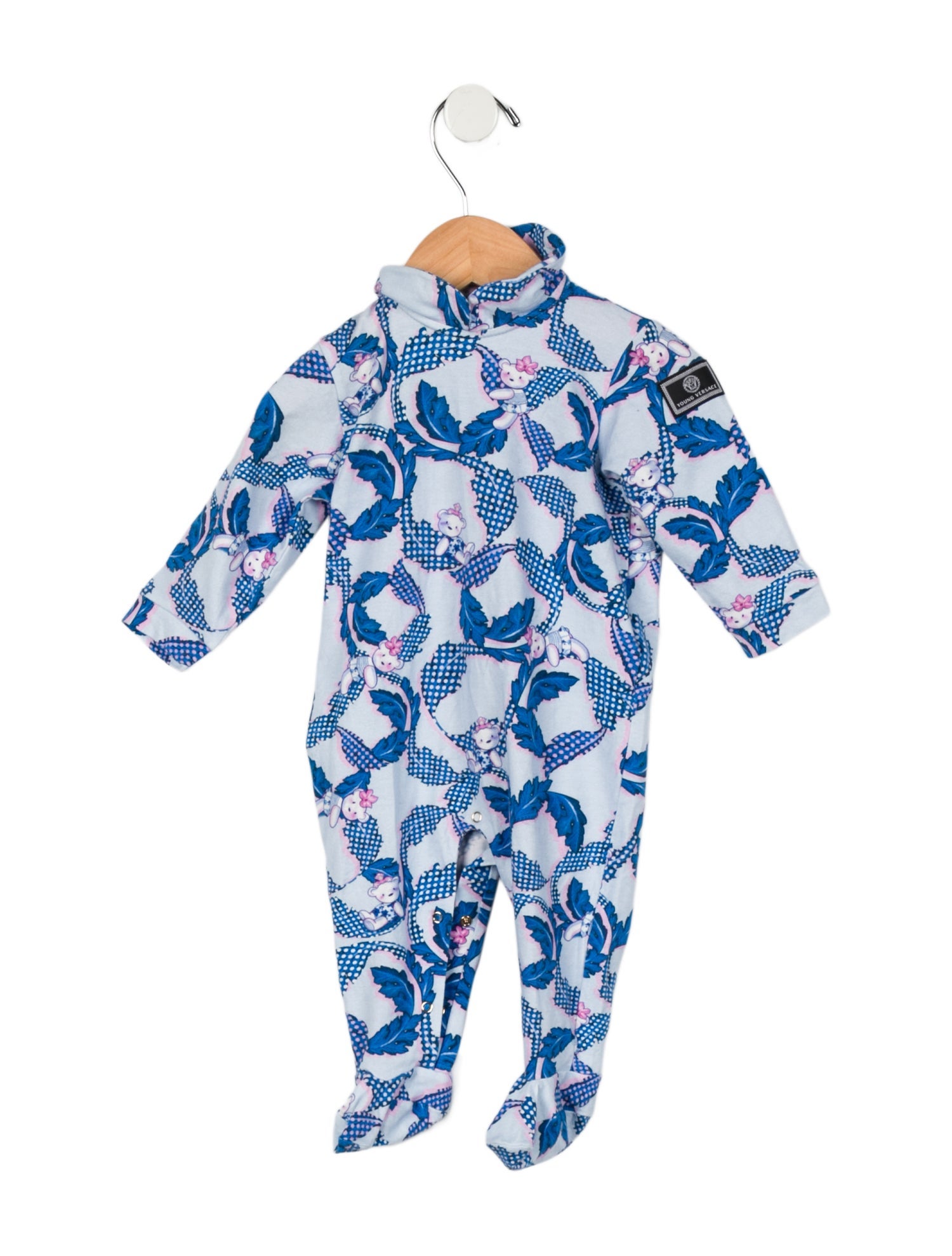 Young Versace Infant Girls' Long-Sleeve Graphic All-In-One