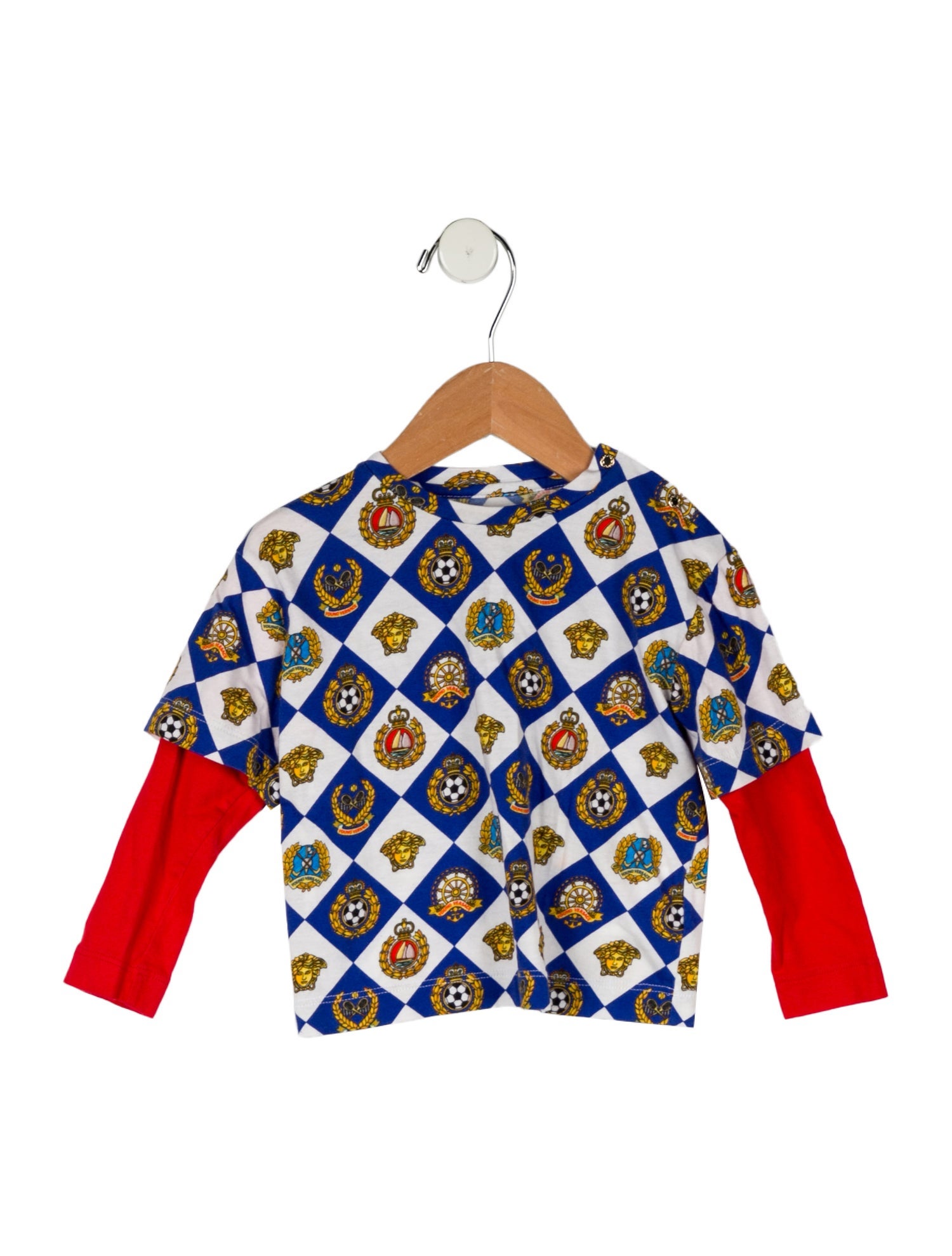 Young Versace Infant Boys' Printed Long Sleeve Shirt