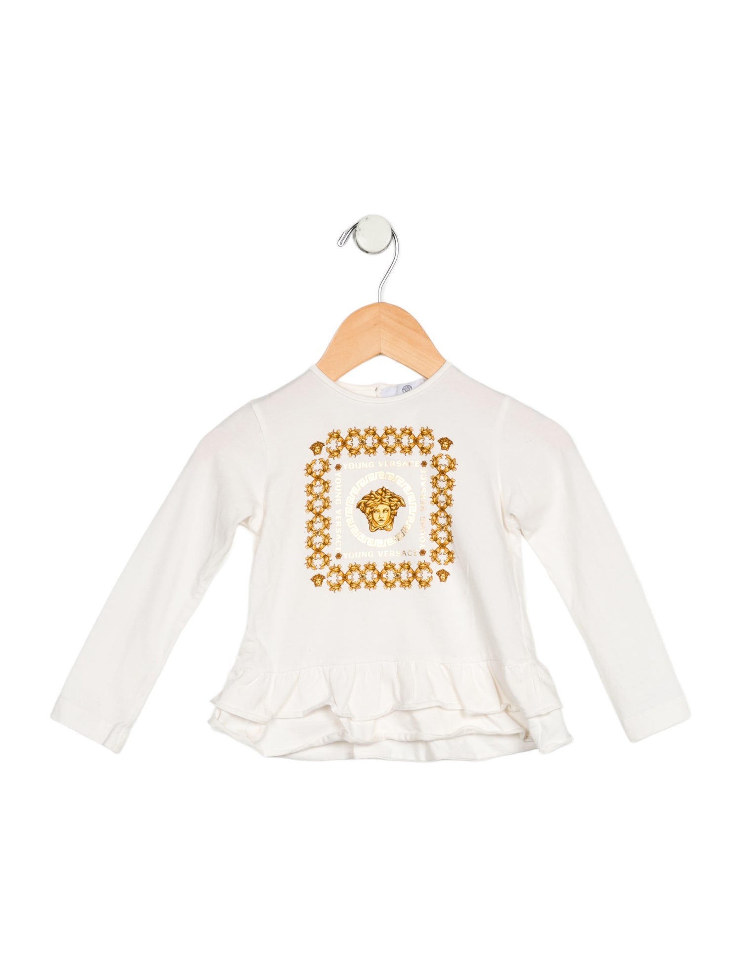 Young Versace Young Versace Long Sleeve Ruffled Shirt