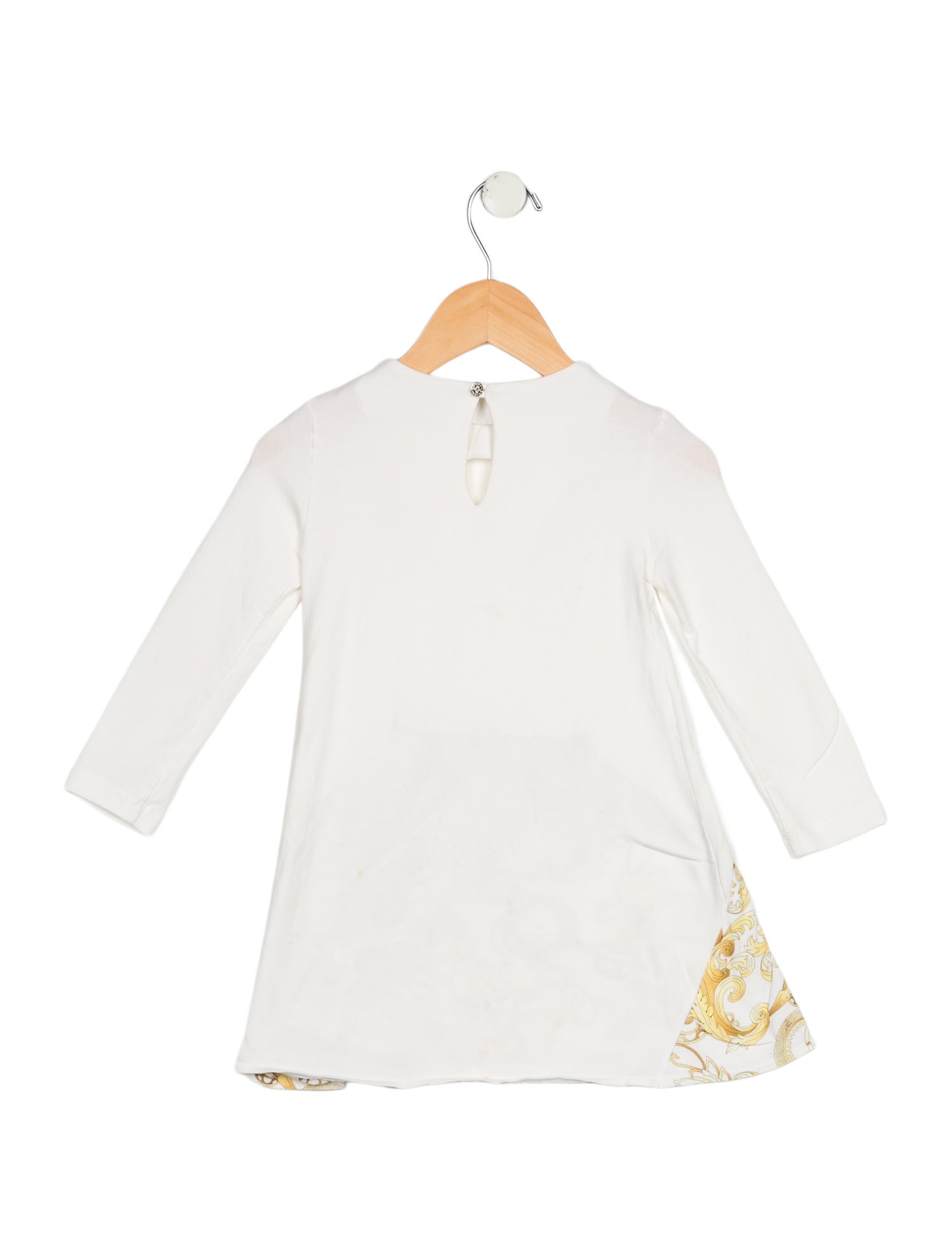 Young Versace toddler girls' white multicolored dress