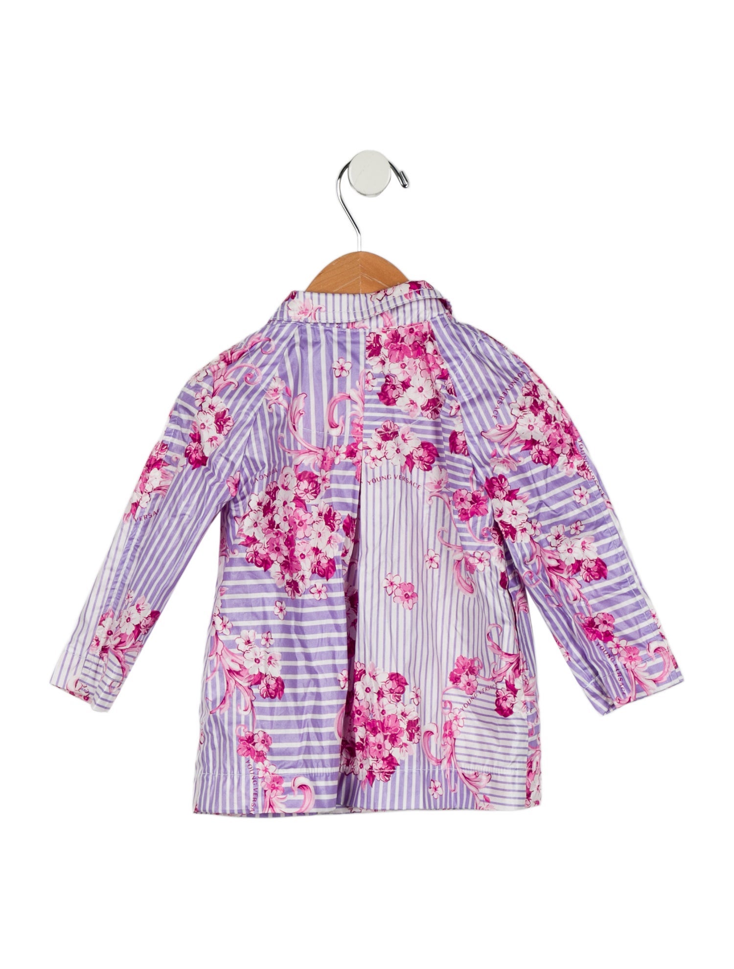 Young Versace Infant Girls' Floral Printed Jacket