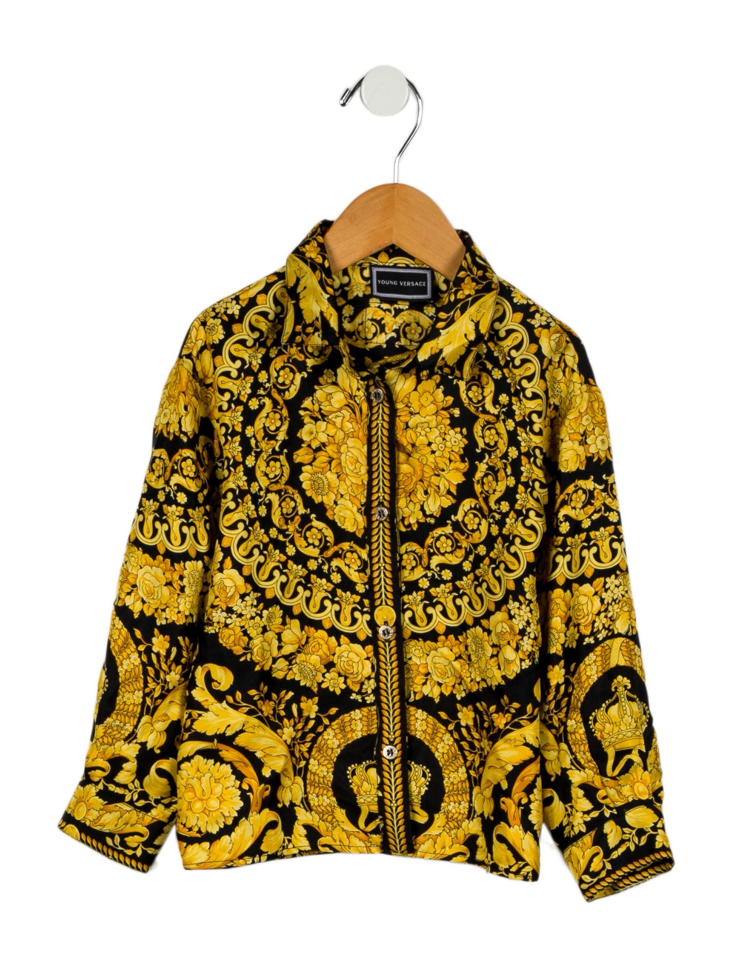 Young Versace Toddler Boys' Long Sleeve Button Up Shirt