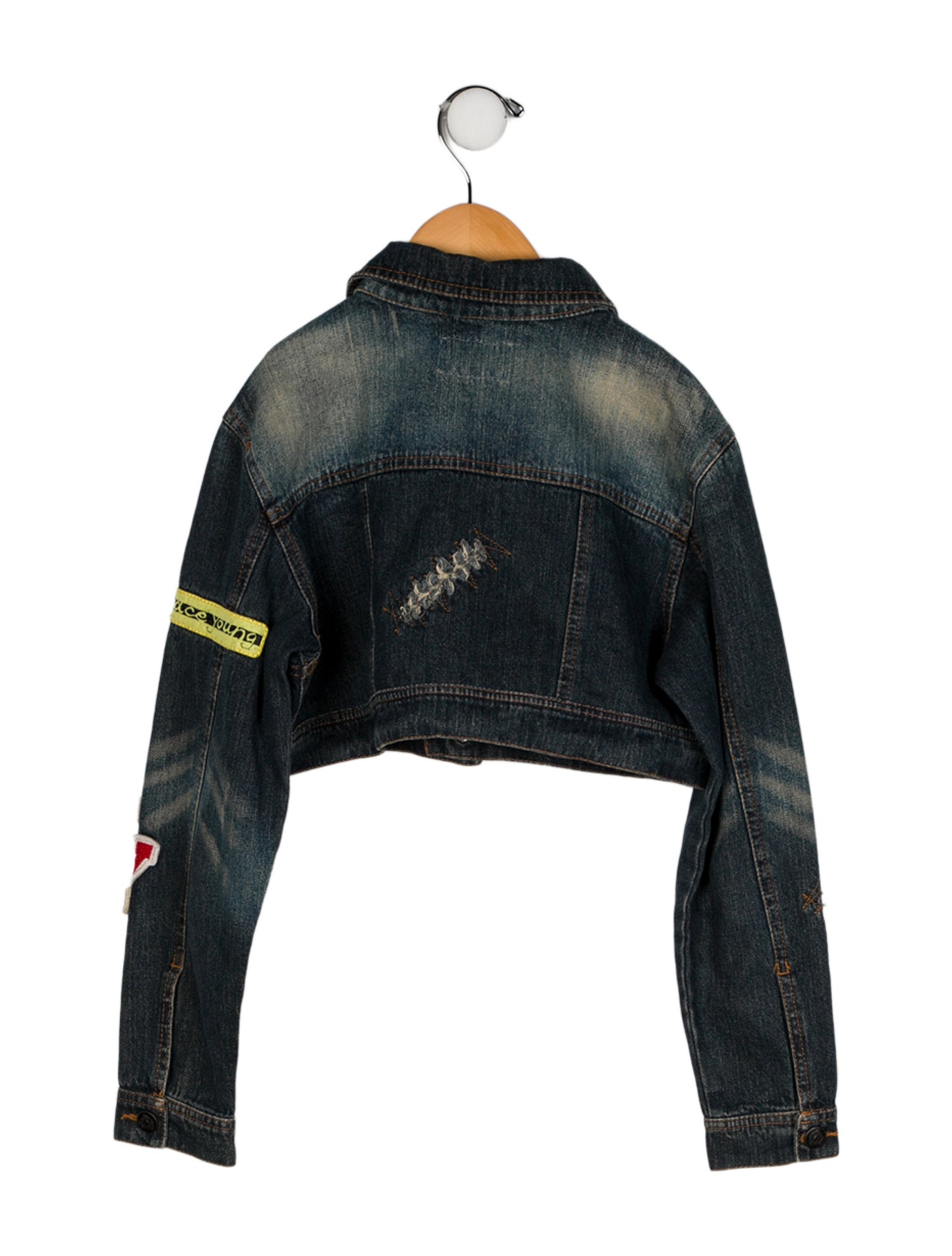Young Versace Embroidered Denim Jacket