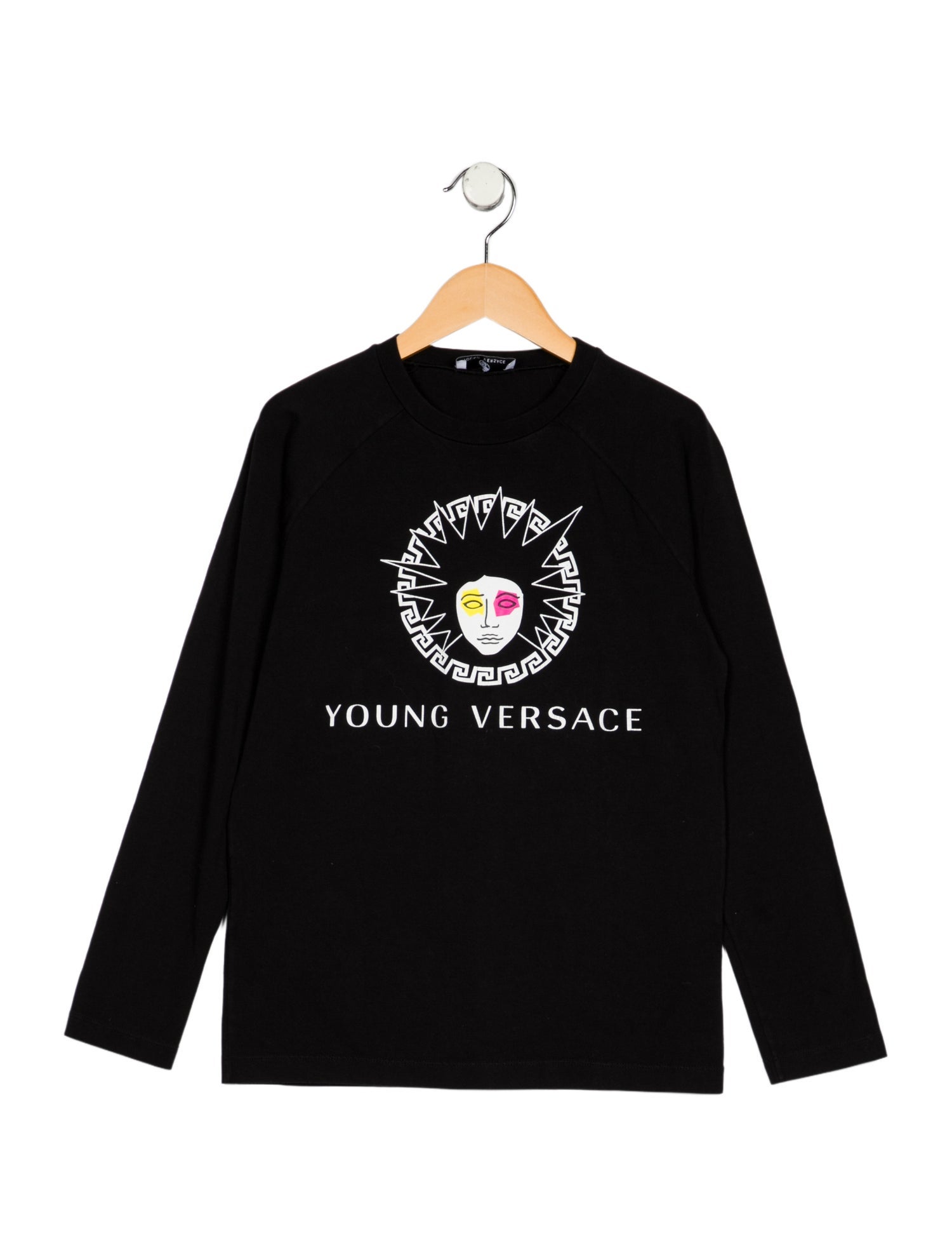 Young Versace Girls' Graphic Long Sleeve T-shirt