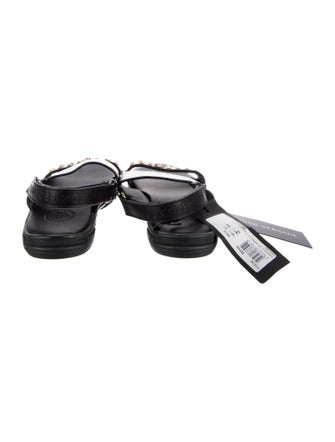 Young Versace Girls' Leather Strap Sandals