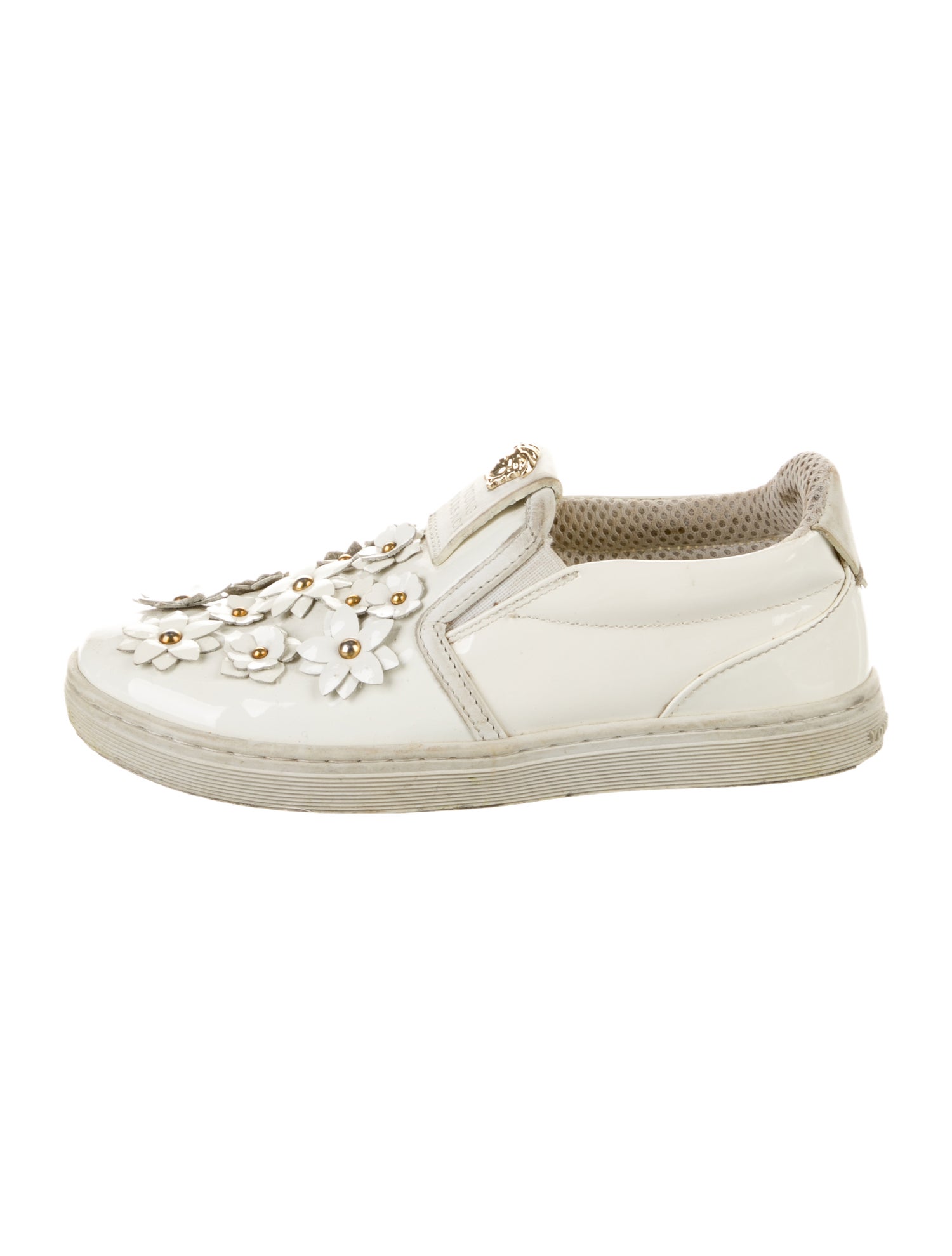 Young Versace Girls' Patent Leather Low Top Shoes