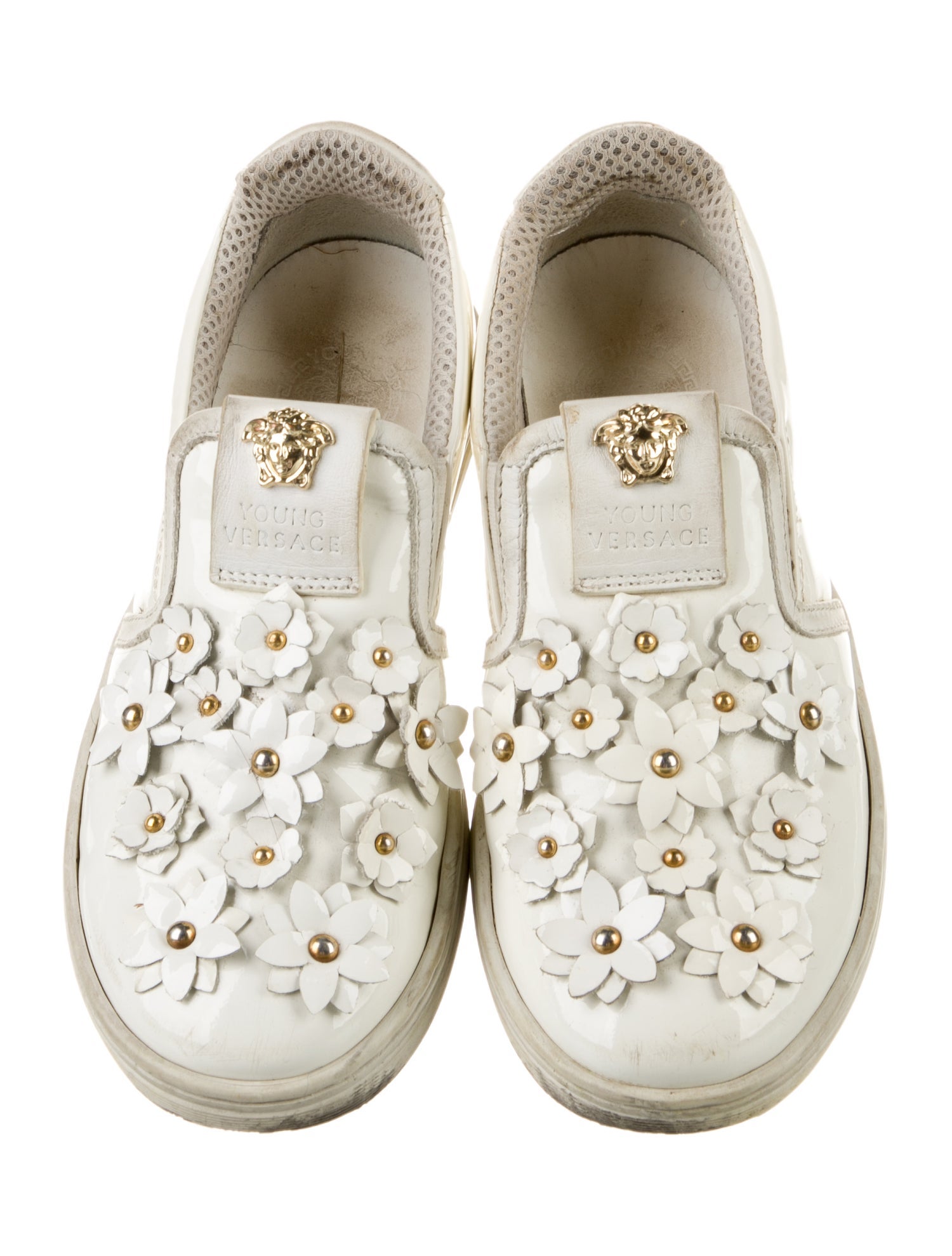 Young Versace Girls' Patent Leather Low Top Shoes