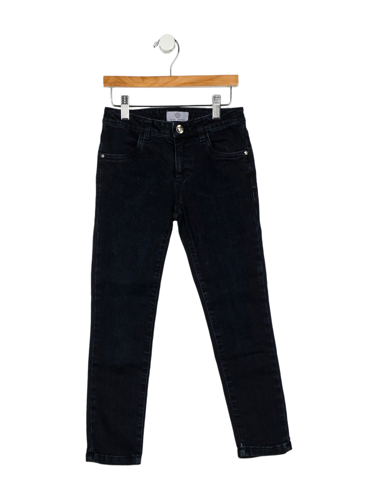 Young Versace Boys' Embroidered Denim Jeans