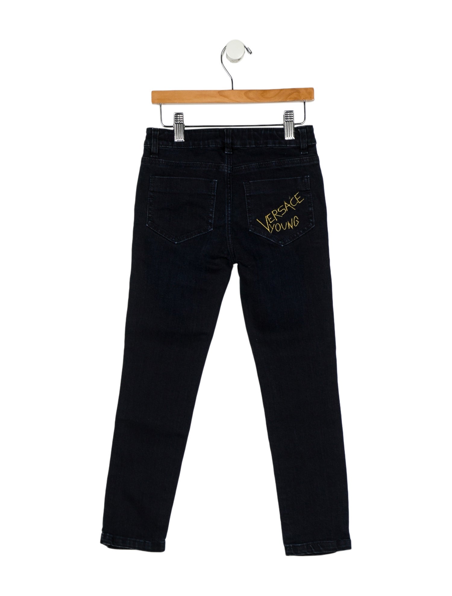 Young Versace Boys' Embroidered Denim Jeans