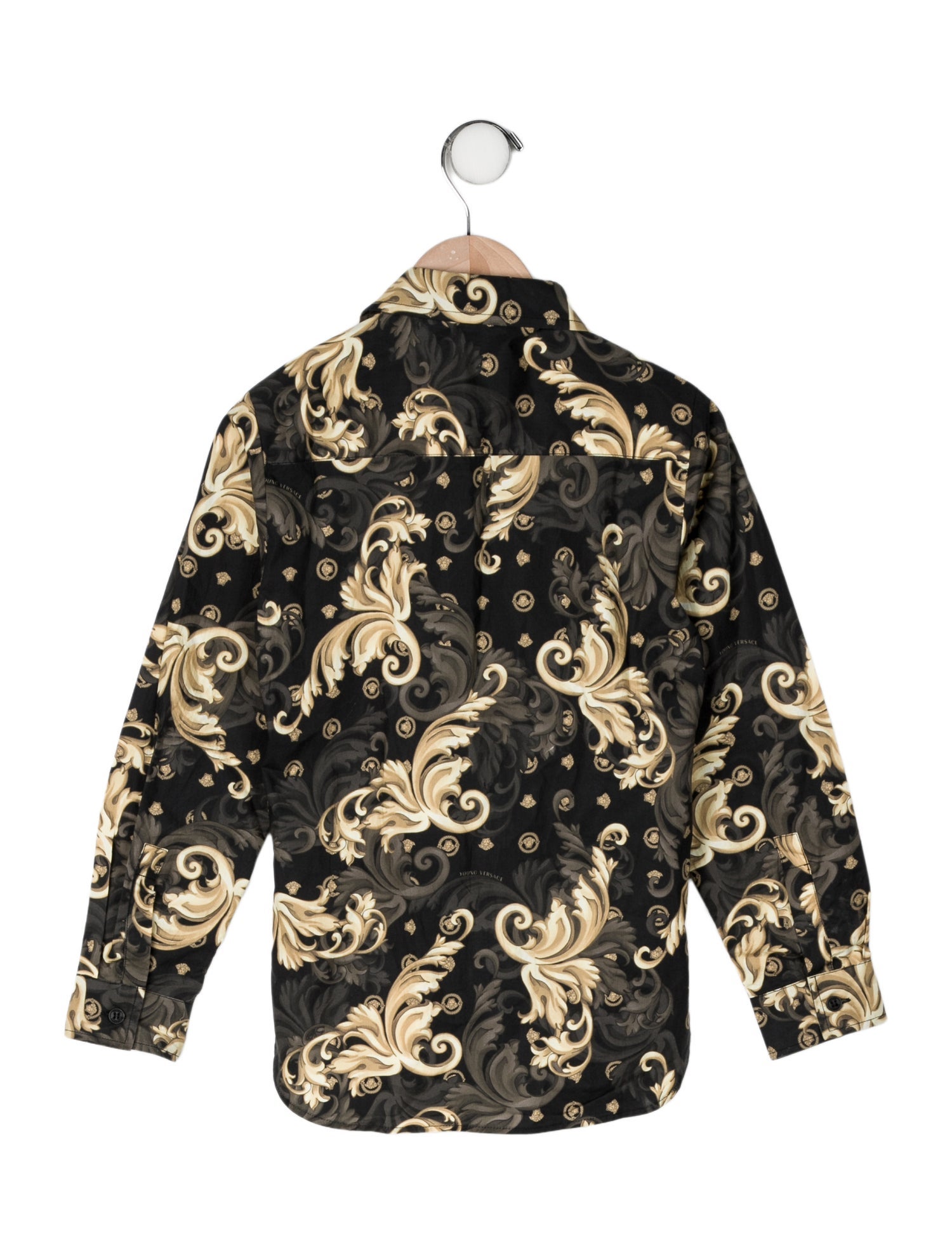 Young Versace All Over Print Button Up Shirt